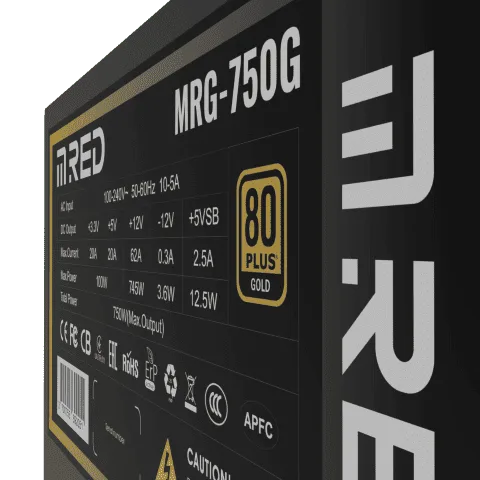 M.RED ATX 750 - 80 + GOLD - F.Mod - MRG-750G (Modulaire)