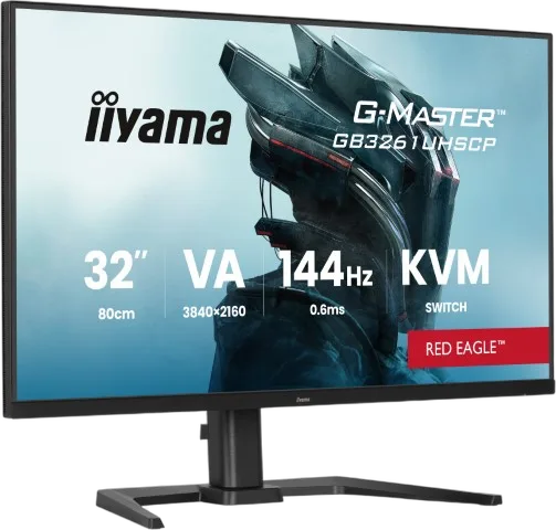 Iiyama GB3261UHSCP-B1 - 32" 4K 144Hz VA 0.6ms USB-C KVM FreeSync Premium