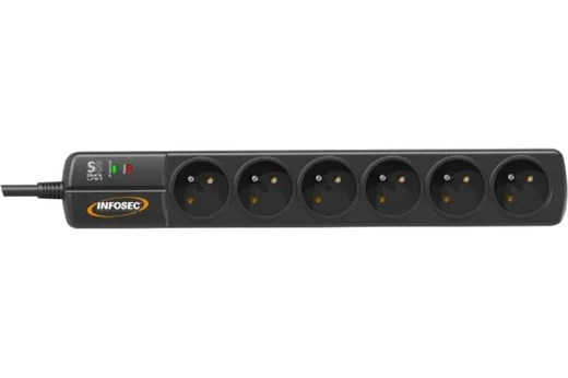 Infosec S6 Black Line II - 6 prises, vue 1