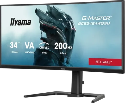 Iiyama G-Master GCB3484WQSU-B2 - 34" CURVE UWQHD/200Hz ou WHD/400Hz 0.6ms FreeSync Premium, vue 4