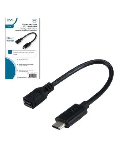 MCL Samar Adaptateur USB-C / Micro-USB B Femelle