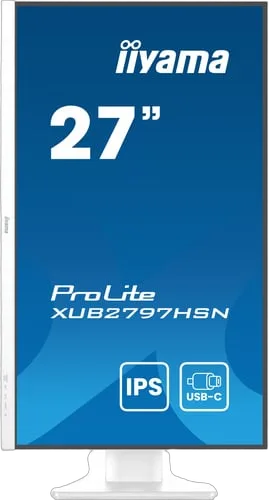 Iiyama XUB2797HSN-W2 27" - FHD 100Hz 1ms IPS USB-C dock et RJ45 Adaptive Sync