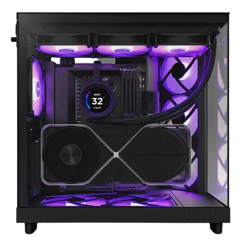 NZXT H6 Flow RGB Noir - MT/Sans alim/ATX, vue 9