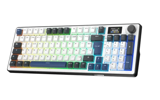 The G-LAB Keyz Elite 450 écran LCD - Mécanique - Sans-Fil - RGB - Blanc/Bleu, vue 8