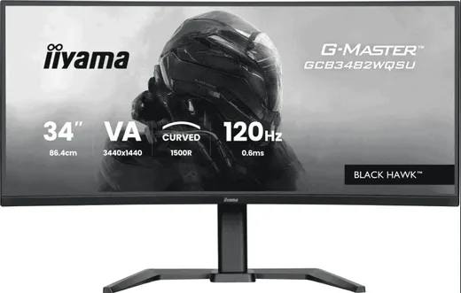 Iiyama G-MASTER GCB3482WQSU-B1 - 34" CURVE UWQHD 120Hz VA 0.6ms HDR FreeSync Premium