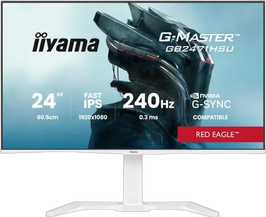 Iiyama GB2471HSU-W1 - 24" FHD 240Hz Fast IPS 0.3ms Pivot G-Sync