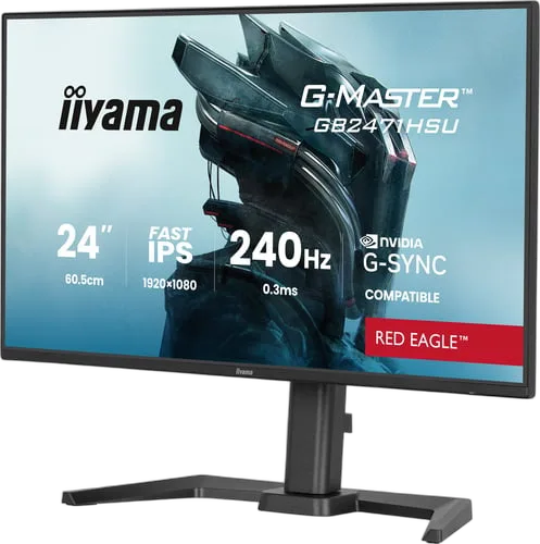 Iiyama GB2471HSU-B1 - 23.8" FHD 240Hz Fast-IPS 0.3ms USB-C G-SYNC-Seconde Vie, vue 3