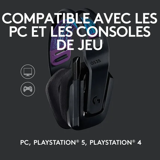 Logitech G535 Lightspeed - Sans-Fil - Noir