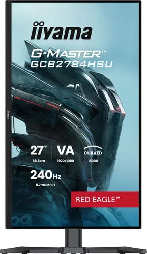 Iiyama G-Master GCB2784HSU-B1 - 27" CURVE FHD 240Hz VA 0,7m Pivot FreeSync Premium, vue 6