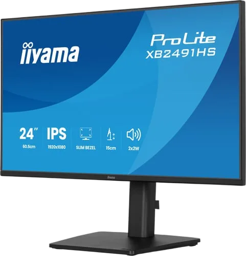 Iiyama Prolite XB2491HS-B1 - 23.8" FHD 120Hz IPS 1ms Pivot Adaptive Sync, vue 4