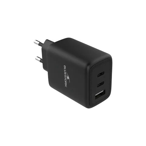 Bluestork Chargeur 65W PD - 3 ports + Câble USB-C 2m - Noir, vue 2