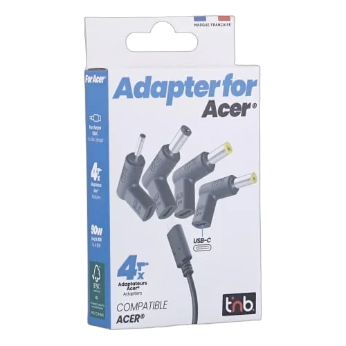 T'nB 4 Embouts chargeurs USB-C vers ACER - Noir, vue 2