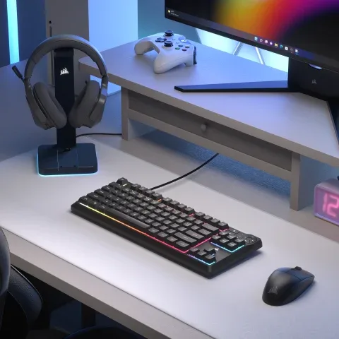 Corsair K55 Core TKL - Membrane - Filaire - RGB - Noir, vue 2