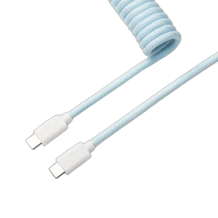 Keychron Cable Coiled Aviator - USB C - Bleu Clair