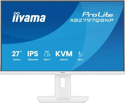 Iiyama Prolite XB2797QSNP-W1 - 27" QHD 75Hz IPS 1ms Pivot AdaptiveSync