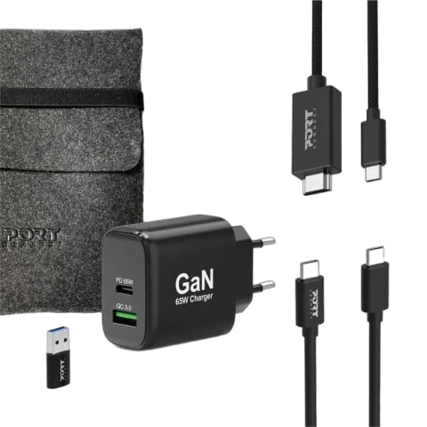 Kit chargeur GaN 65W 4 en 1