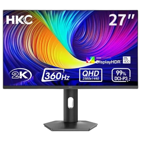 HKC GS27QES - 27" OLED QHD 360Hz 0,03ms Pivot Compatible G-Sync FreeSync