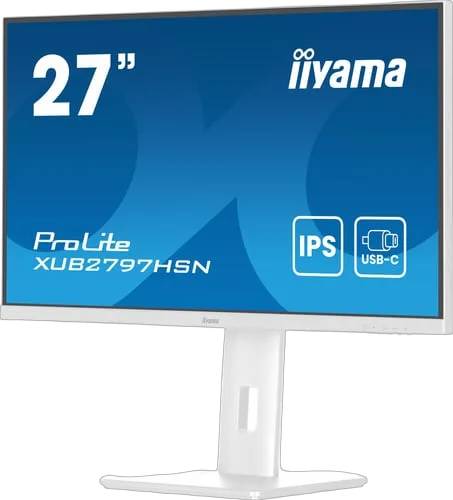 Iiyama XUB2797HSN-W2 27" - FHD 100Hz 1ms IPS USB-C dock et RJ45 Adaptive Sync, vue 7