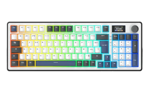 The G-LAB Keyz Elite 450 écran LCD - Mécanique - Sans-Fil - RGB - Blanc/Bleu, vue 6