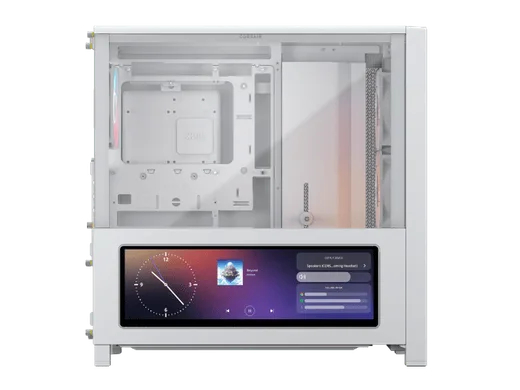 Corsair FRAME 4000D LCD RS ARGB Blanc - MT/Sans Alim/E-ATX, vue 3