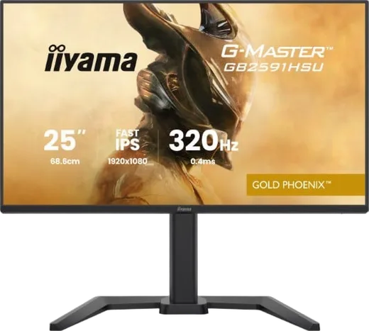 Iiyama GB2591HSU-B1 - 24.5" FHD 320Hz Fast IPS 0.4ms Pivot HDMI 2.1 G-Sync