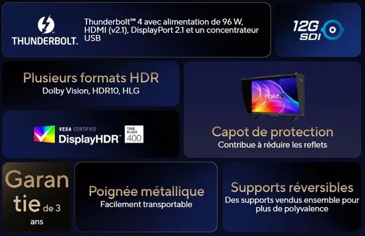 Asus ProArt PA27USD - 26.5" OLED 4K 240Hz 0,1ms Pivot Adaptive Sync, vue 20
