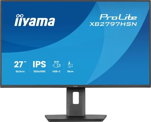 Iiyama Prolite XB2797HSN-B1 - 27" QHD 75Hz IPS 1ms Pivot USB-C 65W