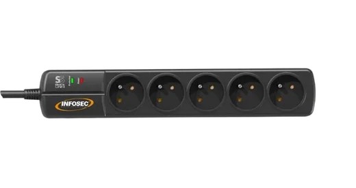 Infosec S5 Black Line II - 5 prises, vue 2