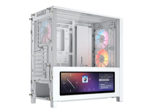 Corsair FRAME 4000D LCD RS ARGB Blanc - MT/Sans Alim/E-ATX, vue 11