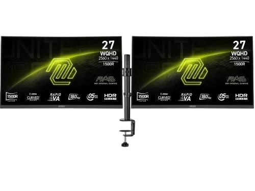 MSI 2 x MAG 275CQF E18 27" CURVE QHD 180Hz Fast-VA FreeSync + support double