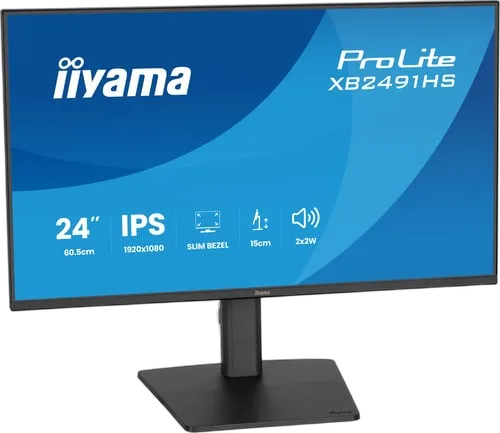 Iiyama Prolite XB2491HS-B1 - 23.8" FHD 120Hz IPS 1ms Pivot Adaptive Sync, vue 3