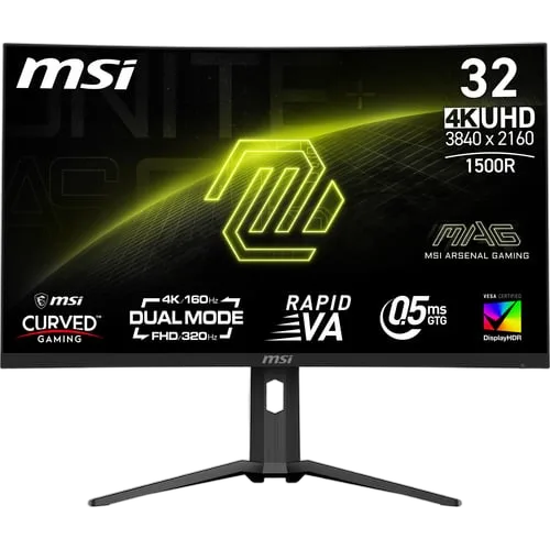 MSI MAG 321CUPDF - 32" CURVE 4K/160Hz ou FHD/320Hz Fast-VA USB-C