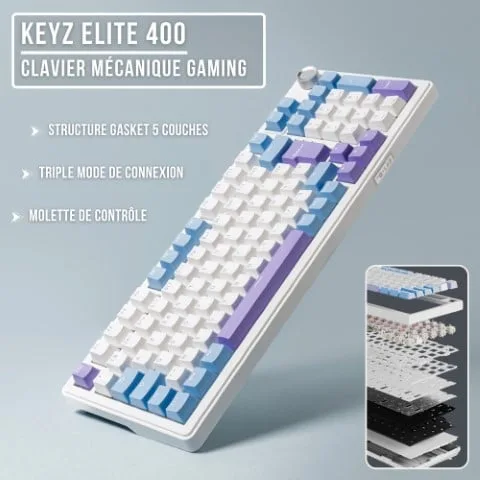 The G-LAB Keyz Elite 400 White Blue, vue 7