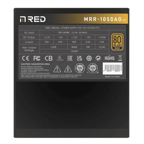 M.RED ATX 1050W - MRR-1050AG VP2 Noir, vue 5