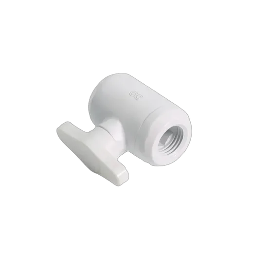 Alphacool Vanne à Bille 2 Voies pour Embouts 1/4" - Blanc
