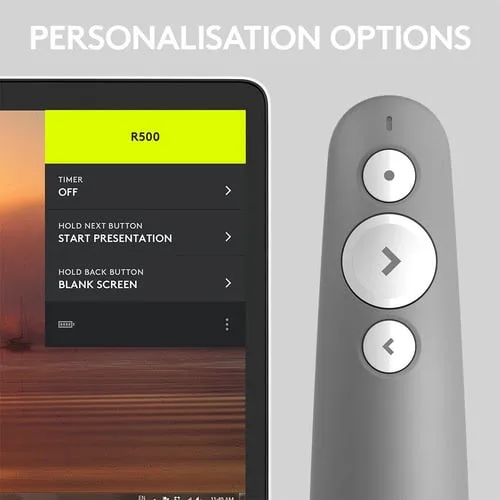 Logitech R500 Laser Presentation Remote Grey, vue 4