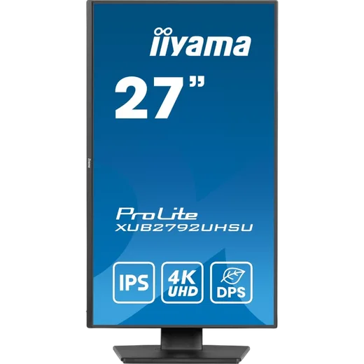 Iiyama PROLITE XUB2792UHSU-B6 - 27" 4K 60Hz IPS 4ms Pivot USB-C HP économie d'énergie dynamique