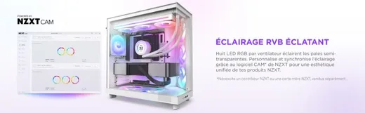 NZXT F360 RGB Core Fan (Single Frame) - Blanc, vue 10