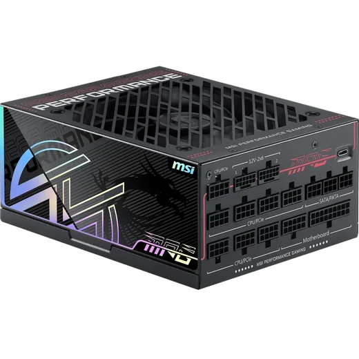 MSI ATX 1600W - 80 Plus Titanium - MPG Ai1600TS PCIE5 Noir