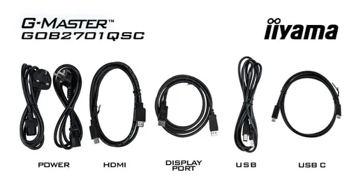 Iiyama G-Master GOB2701QSC-B1 - 27" Tandem WOLED QHD 280Hz USB-C 65W Pivot Compatible G-SYNC, vue 17