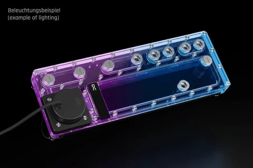 Alphacool Core Distro Plate 360 gauche V.2 avec pompeD5 Apex