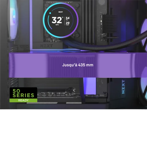 NZXT H9 Flow RGB+ Noir - MT/Sans Alim/E-ATX, vue 8