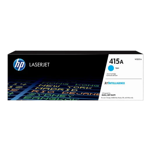 HP Toner cyan 415A 2100 pages - W2031A, vue 1