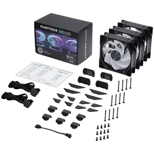 Phanteks D30 Reverse Black (Pack de 3x120 mm) D-RGB, vue 10
