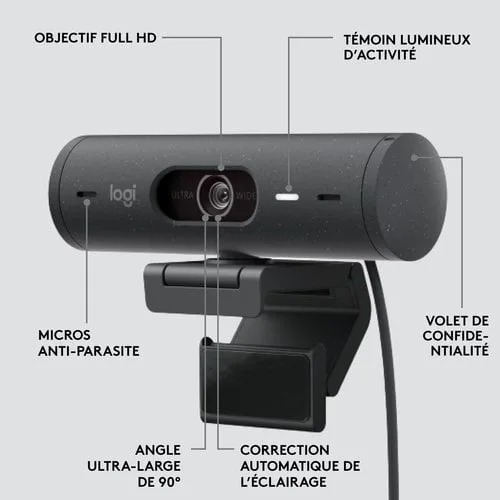 Logitech BRIO 500 HD, vue 12