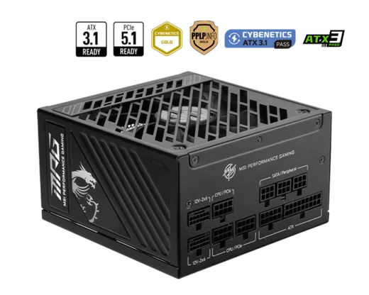 MSI ATX 1250W - 80+ Gold - MPG A1250GS PCIES Noir-Seconde Vie, vue 5