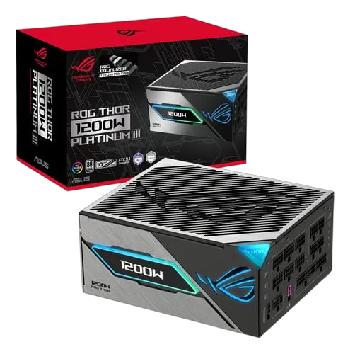 Asus ATX 1200W - 80+ Platinum - ROG Thor 1200P3 Noir, vue 10