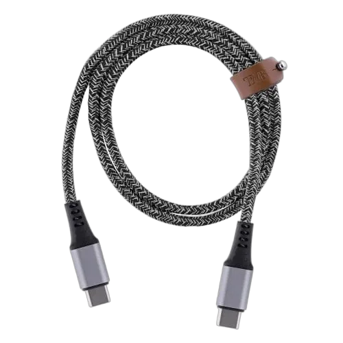 T'nB Câble USB-C vers USB-C - 1,5m nylon RPET - Noir
