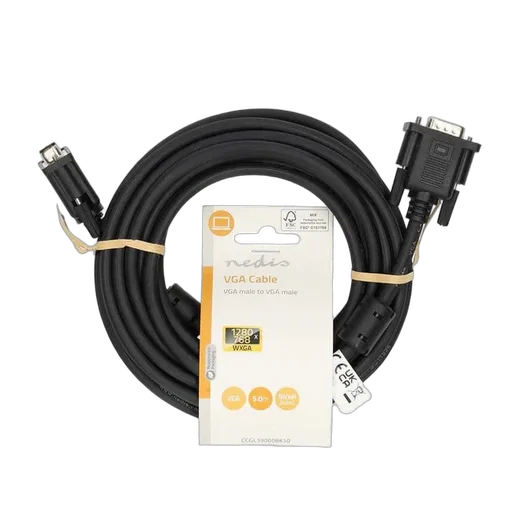 Nedis Câble VGA mâle/mâle - 5m - Noir