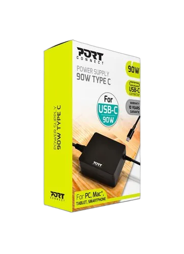 Port Alimentation secteur 90W - USB-C - Noir, vue 5